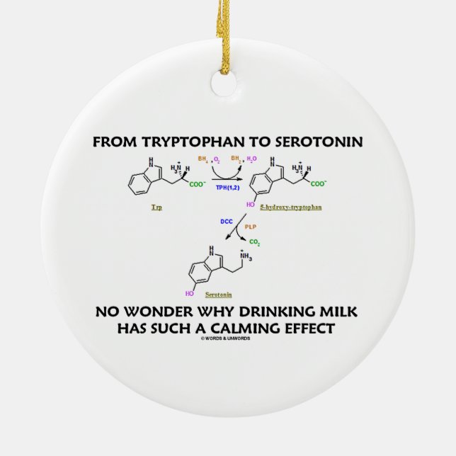 Adorno De Cerámica Del triptófano a la serotonina (humor de la (Atrás)