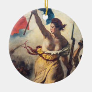 Adorno De Cerámica Delacroix - La Libertad guiando al pueblo Primer p