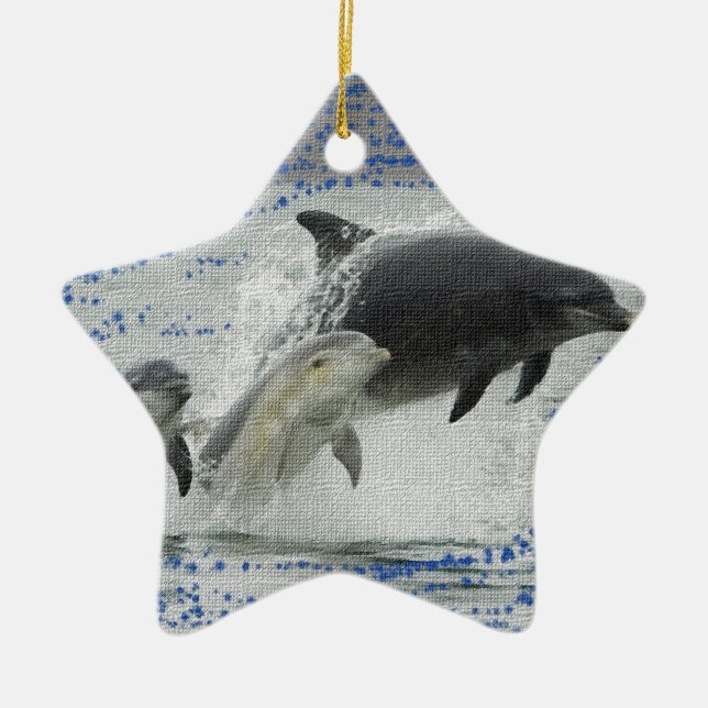 Adorno De Cerámica Delfines (Frente)