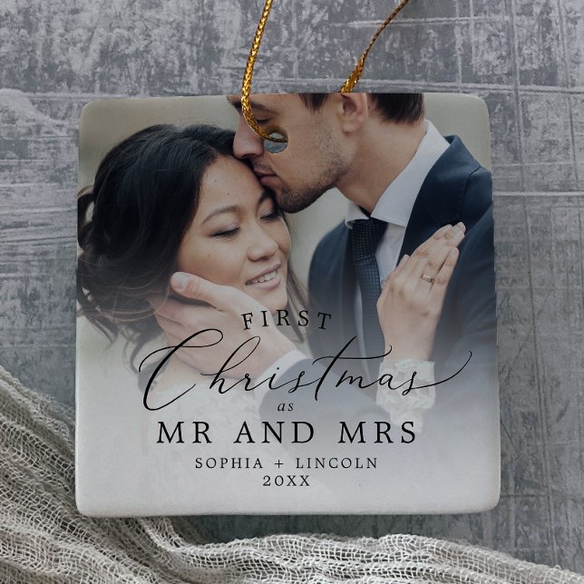 Adorno De Cerámica Delicada foto del primer Boda de Navidad recién ca (Subido por el creador)