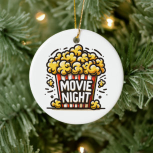 Adorno De Cerámica Delicia Noche de Cine Palomitas Divertidas