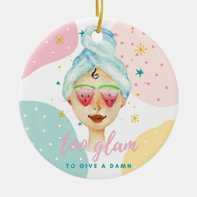 Adorno De Cerámica Demasiado Glam Para Dar Un Gracioso Chica De Memes (Frente)