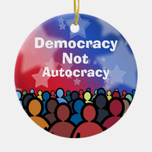 Adorno De Cerámica Democracia No Autocracia