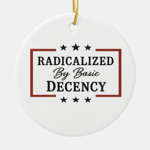 Adorno De Cerámica Democracia Social Radicalizada Por Decencia Básica
