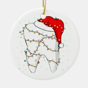 Adorno De Cerámica Dental Navidad Inodoro Dentista Fiesta