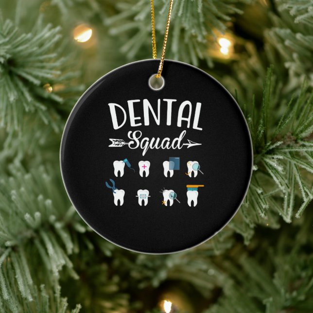 Adorno De Cerámica Dental Squad Dentist Dental Student (Árbol)