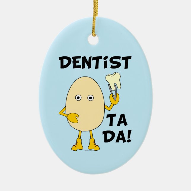 Adorno De Cerámica Dentist Ta Da (Frente)