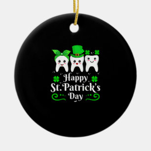 Adorno De Cerámica Dentista Feliz Día de Santa Patrona también