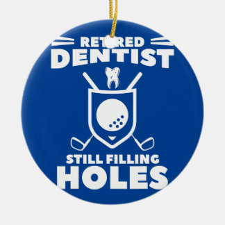 Adorno De Cerámica Dentista jubilado sigue llenando Holes Golf Golfer