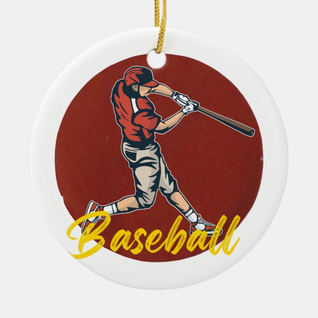 Adorno De Cerámica Deporte de béisbol (Frente)