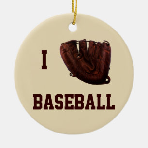 Adorno De Cerámica Deportes Antiguos, Me Encanta el Béisbol, Guanto d