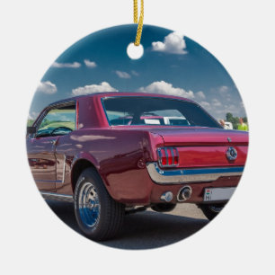 Adorno De Cerámica Deportes Automovilísticos Mustang Rojo Músculo Mot