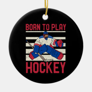 Adorno De Cerámica Deportes de invierno de hockey sobre hielo