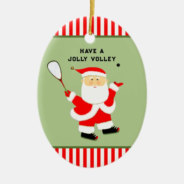 Adorno De Cerámica deportes de squash personalizados (Frente)