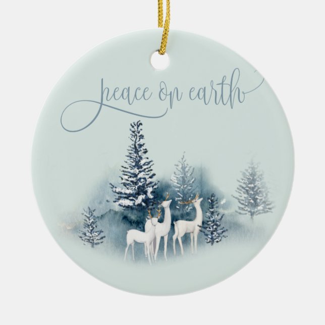 Adorno De Cerámica Depósito de madera acuarela (Frente)