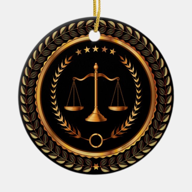 Adorno De Cerámica Derecho, abogado, escalas de justicia - FRS (Frente)