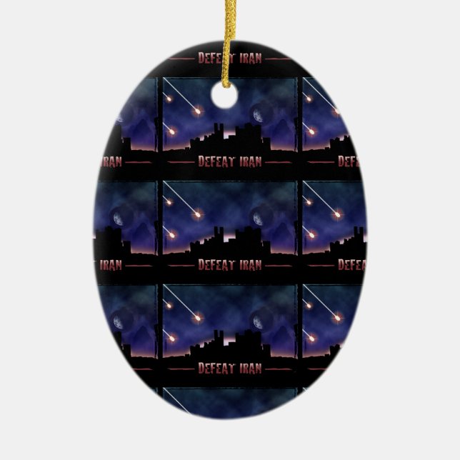 Adorno De Cerámica Derrotar a Irán (Frente)