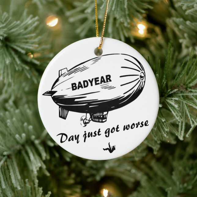 Adorno De Cerámica Desafiar la gravedad de un mal 🎈 de año (Árbol)