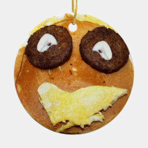 Adorno De Cerámica Desayuno de Cara Feliz