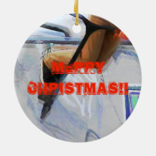 Adorno De Cerámica Descenso - Stunt Scooter Rider