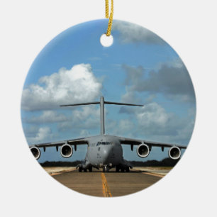 Adorno De Cerámica Desembarco de avión de carga militar