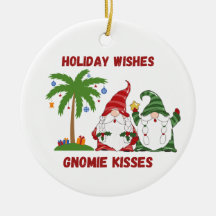 Deseos de vacaciones, besos de Gnomie con 2 gnomos