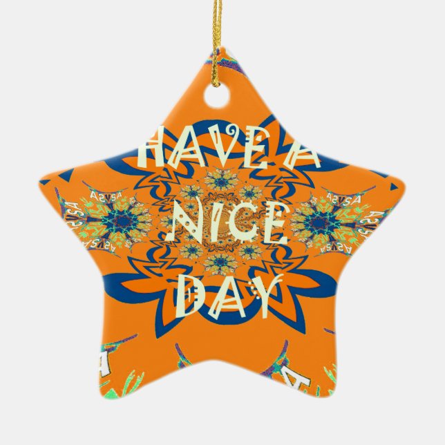 Adorno De Cerámica Deseos vibrantes: Un buen día de diseño artístico  (Frente)