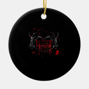 Adorno De Cerámica Desglose de Blegh, Manos Skeleton Heart, Banda Emo