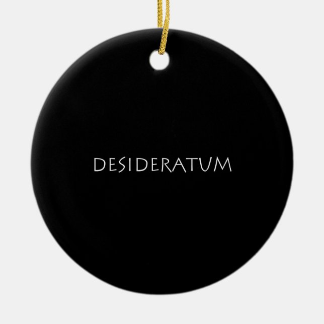Adorno De Cerámica Desideratum (Frente)