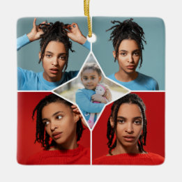 Adorno De Cerámica Design Your Own 5 Photo Collage