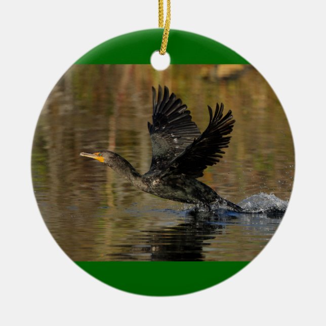 Adorno De Cerámica despegue de cormoranes (Frente)
