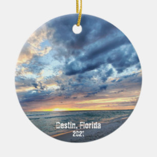 Adorno De Cerámica Destin Beach Personalizado Tus propias fotos a dos