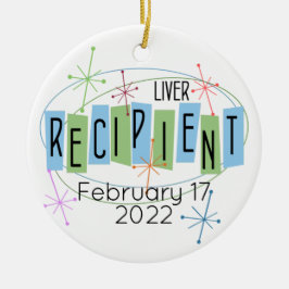 Adorno De Cerámica Destinatario del hígado de personalizable y regalo