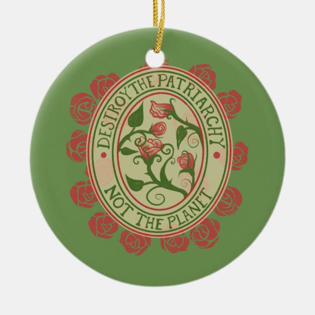 Adorno De Cerámica Destruir el patriarcado, no el planeta feminista (Frente)