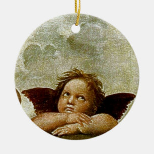 Adorno De Cerámica Detalle "Sistine Madonna" de Raphael (alrededor de