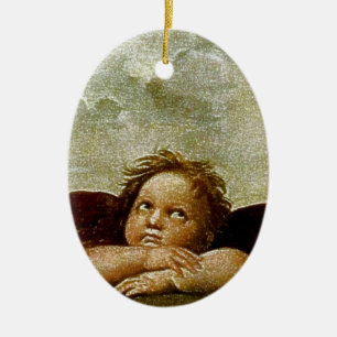 Adorno De Cerámica Detalle "Sistine Madonna" de Raphael (alrededor de