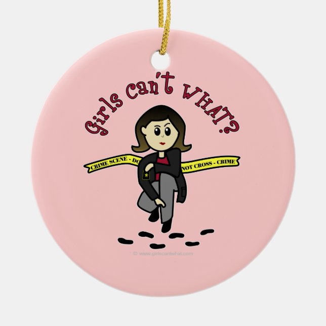 Adorno De Cerámica Detective CSI ligero (Frente)