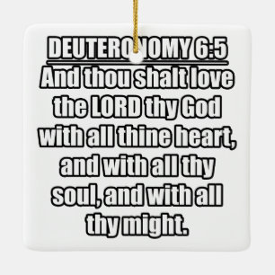 Adorno De Cerámica Deuteronomio 6:5 Versículo de la Biblia RVR