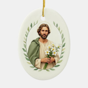 Adorno De Cerámica Devoción católica de San José