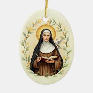 Adorno De Cerámica Devocionario católico de Santa Teresa de Ávila