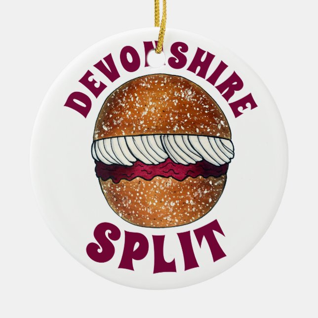 Adorno De Cerámica Devonshire Split British Pastry Pastries UK Baking (Frente)
