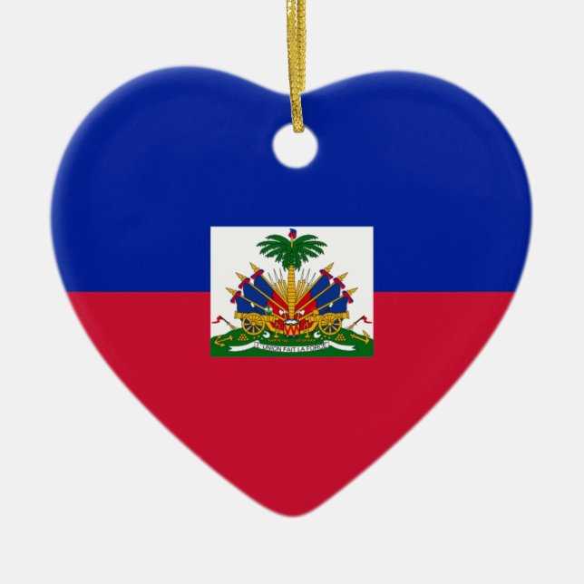 Adorno De Cerámica d'Haïti de Drapeau - bandera de Haití (Frente)