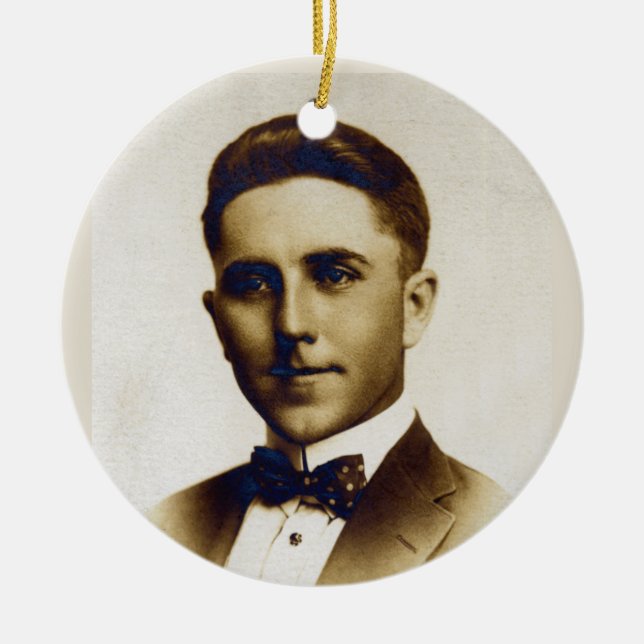 Adorno De Cerámica Día 1917 de boda de Russell L. Swigert (Frente)