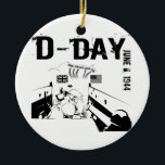 Adorno De Cerámica DÍA D 6 de junio de 1944<br><div class="desc">D-DAY 6 de junio de 1944 - Los aterrizajes en Normandía fueron las operaciones de aterrizaje el 6 de junio de 1944 (denominado Día D) de la invasión aliada de Normandía en la Operación Alcalde durante la Segunda Guerra Mundial.</div>