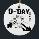 Adorno De Cerámica DÍA D 6 de junio de 1944<br><div class="desc">D-DAY 6 de junio de 1944 - Los aterrizajes en Normandía fueron las operaciones de aterrizaje el 6 de junio de 1944 (denominado Día D) de la invasión aliada de Normandía en la Operación Alcalde durante la Segunda Guerra Mundial.</div>
