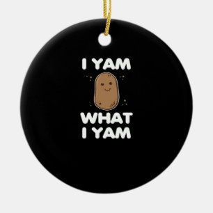 Adorno De Cerámica Día de Acción de Gracias Yam Lo Que Yam Funny Cae