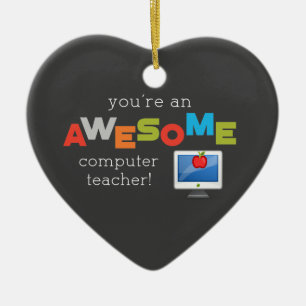 Adorno De Cerámica Día de Agradecimiento al Profesor de Computación, 