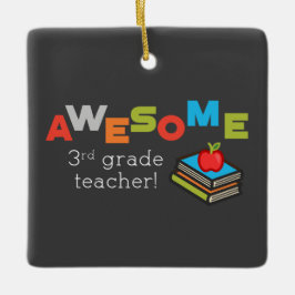 Adorno De Cerámica Día de Apreciación de Maestros de tercer grado, as