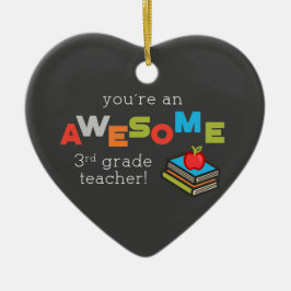 Adorno De Cerámica Día de Apreciación de Maestros de tercer grado, im