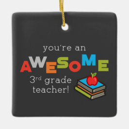 Adorno De Cerámica Día de Apreciación de Maestros de tercer grado, im